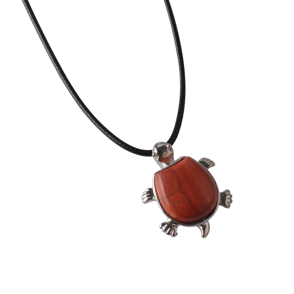 Silver Tortoise Gemstone Pendant