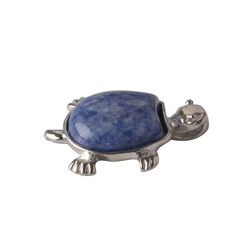 Silver Tortoise Gemstone Pendant