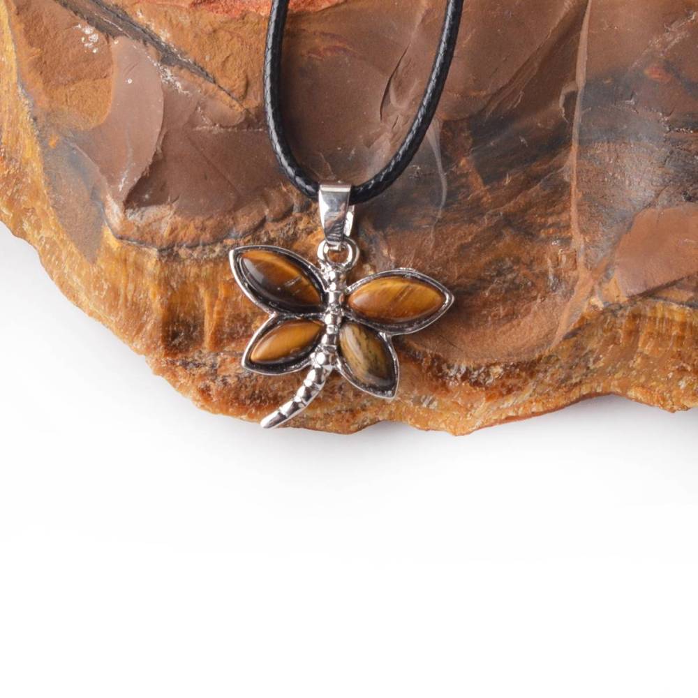 Silver Butterfly Gemstone Pendant