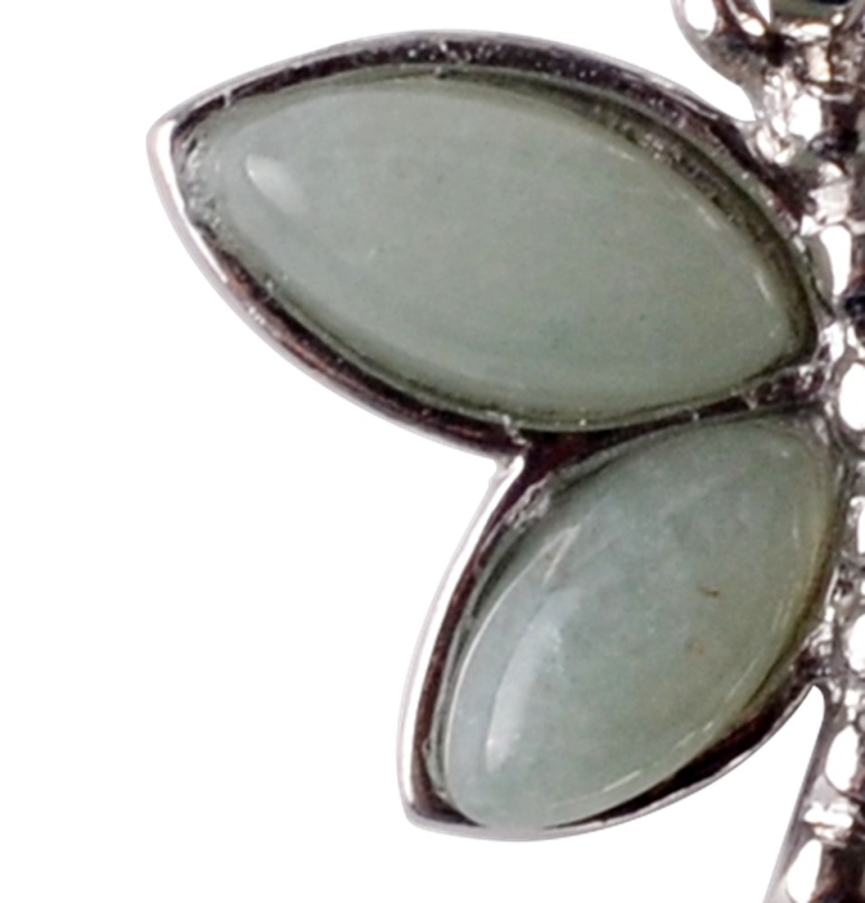 Silver Butterfly Gemstone Pendant