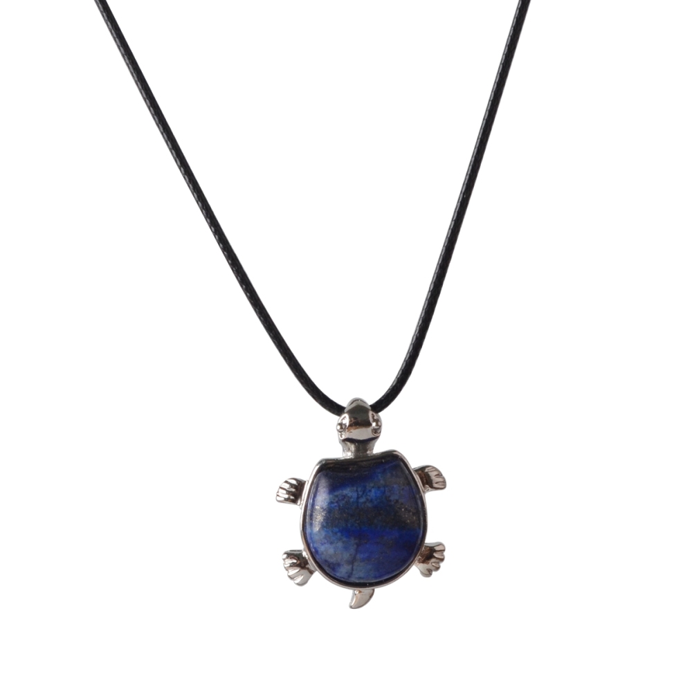 Silver Tortoise Gemstone Pendant