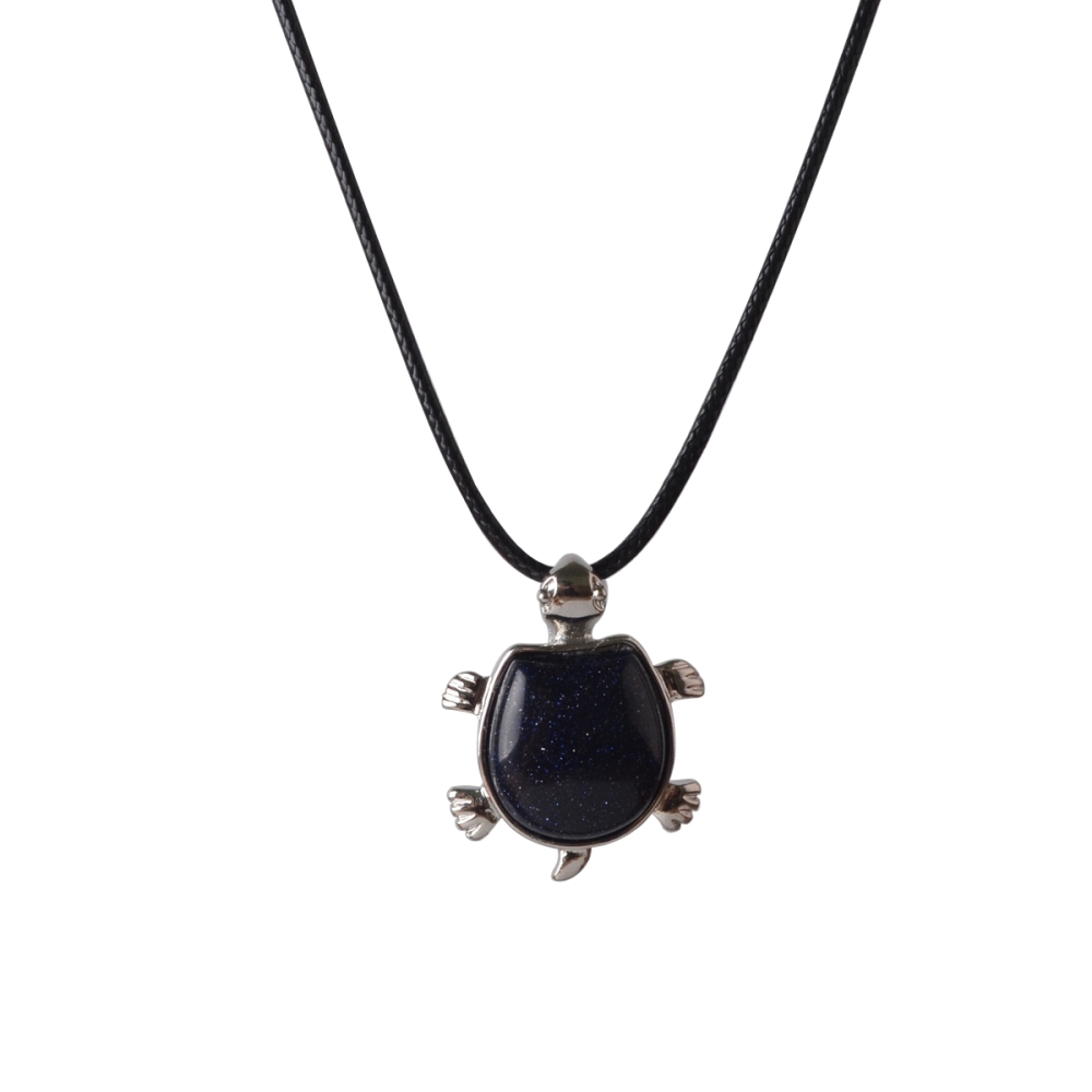 Silver Tortoise Gemstone Pendant