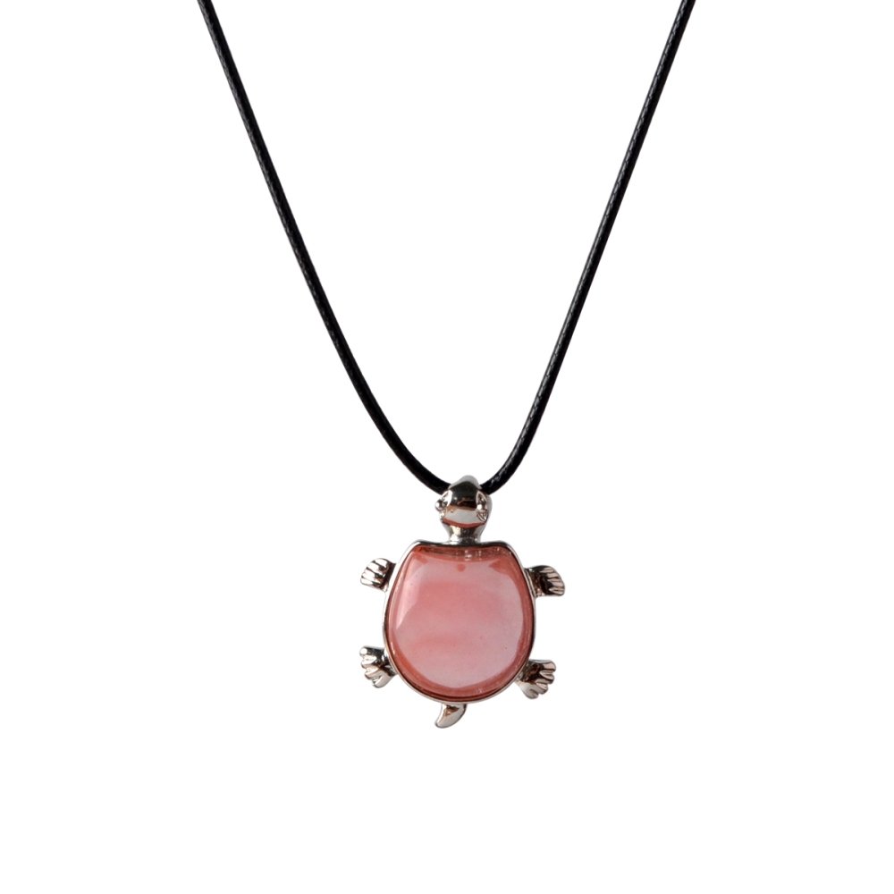 Silver Tortoise Gemstone Pendant