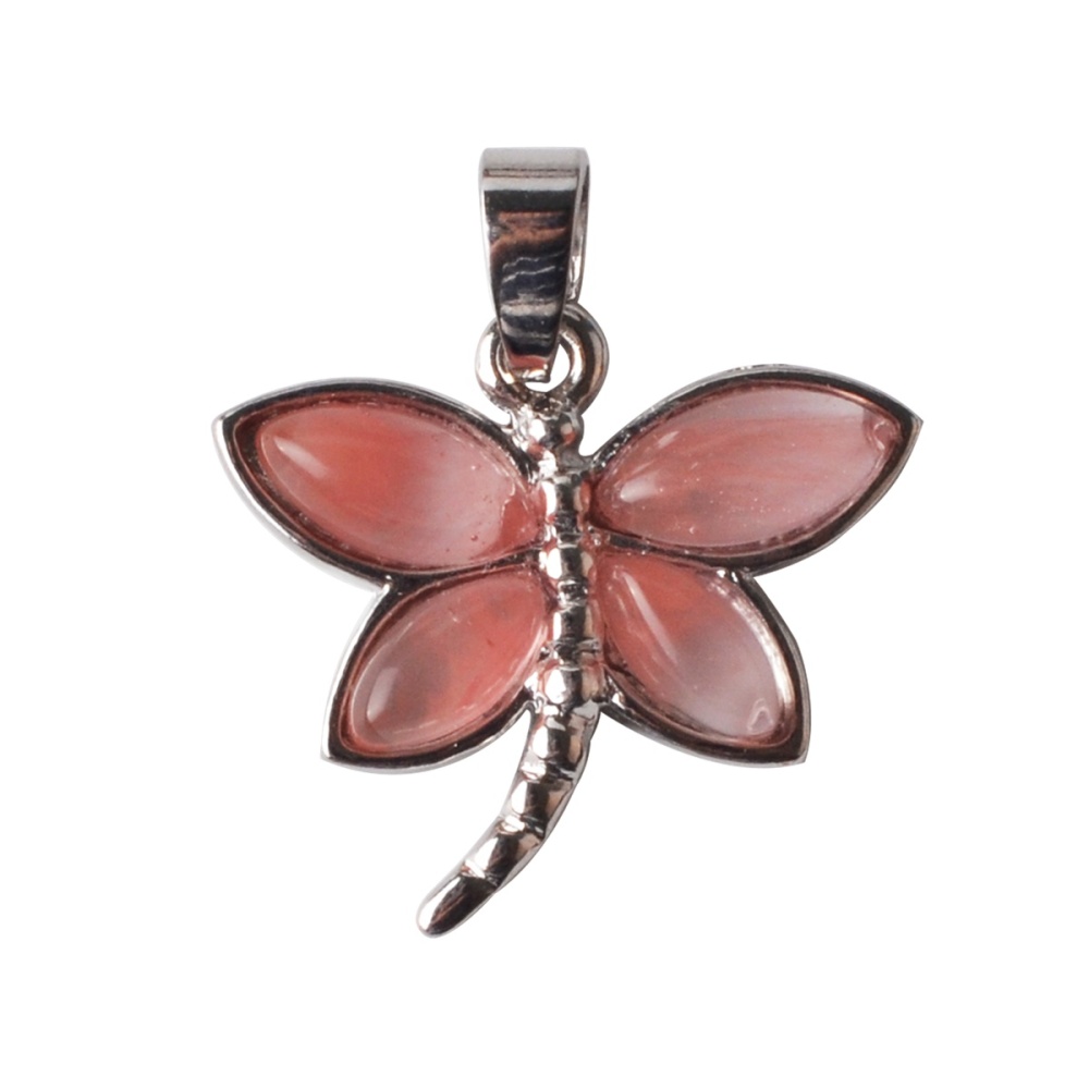 Silver Butterfly Gemstone Pendant