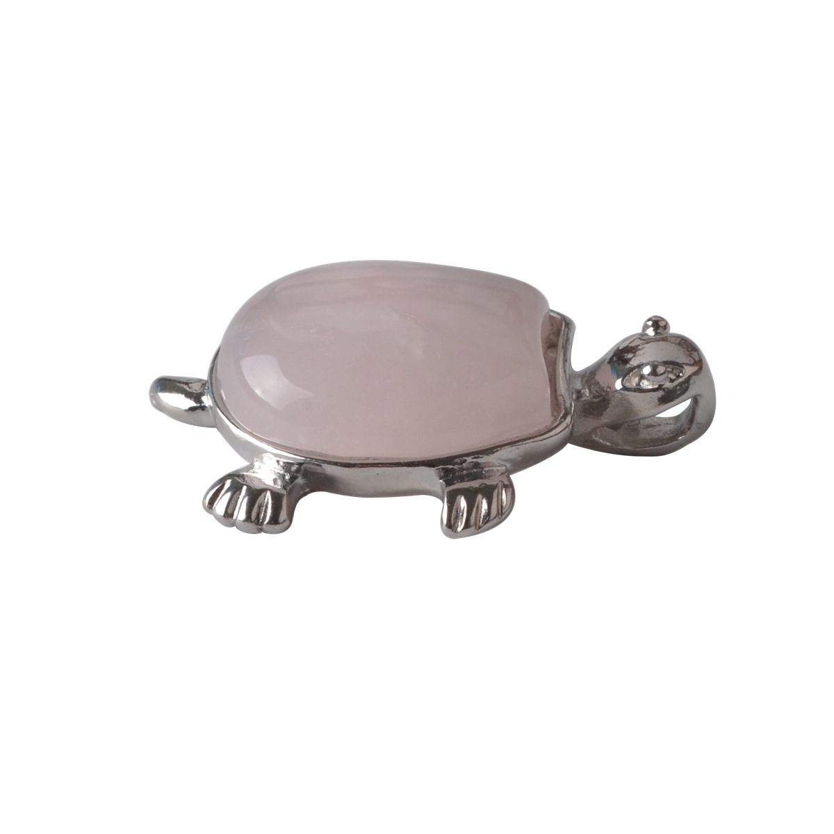 Silver Tortoise Gemstone Pendant