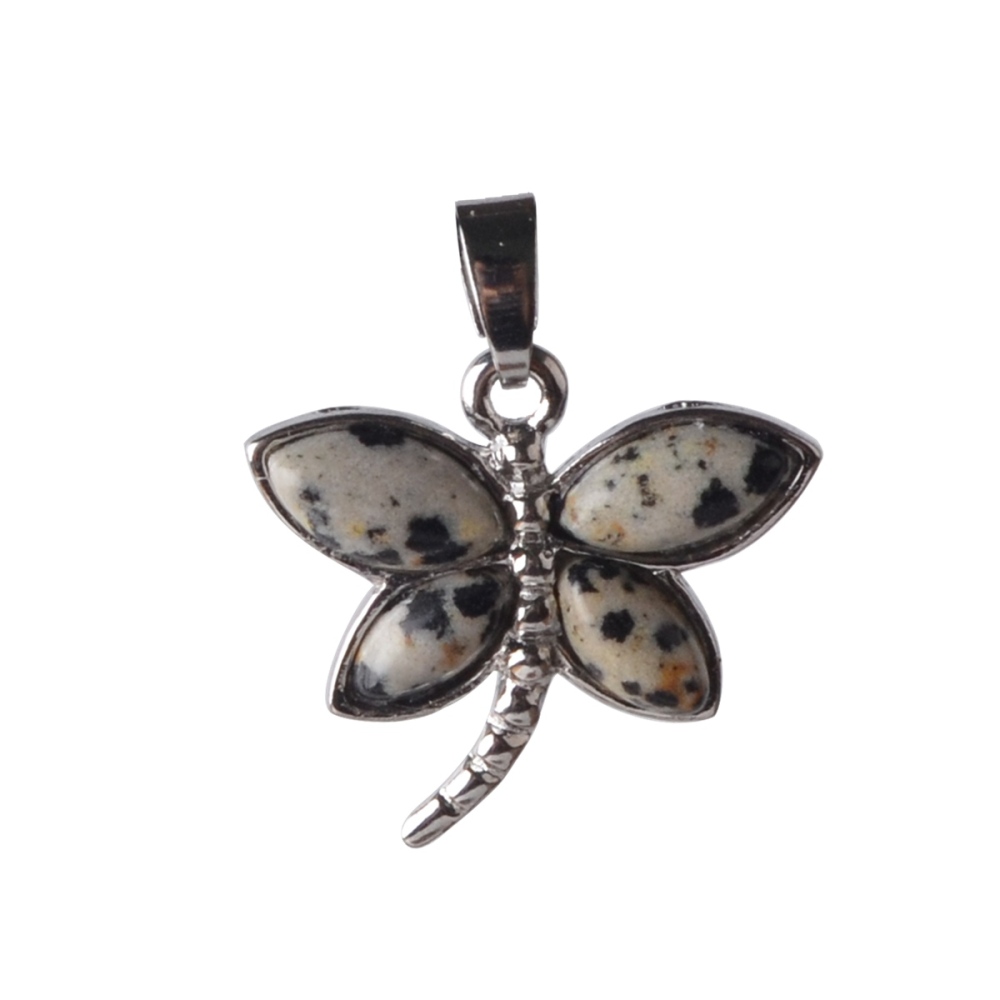 Silver Butterfly Gemstone Pendant