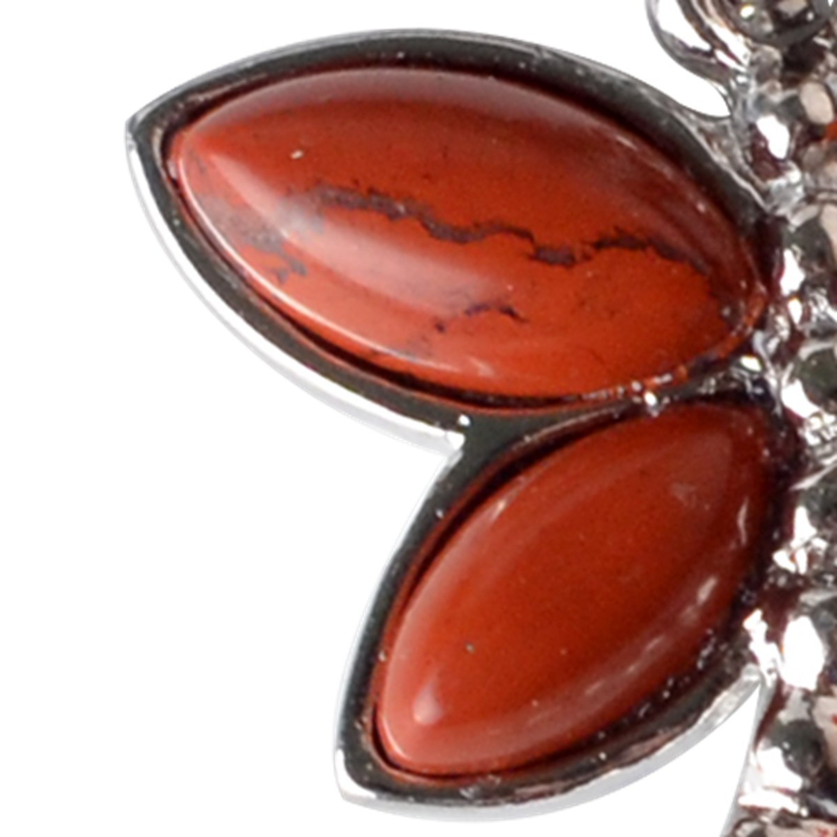 Silver Butterfly Gemstone Pendant