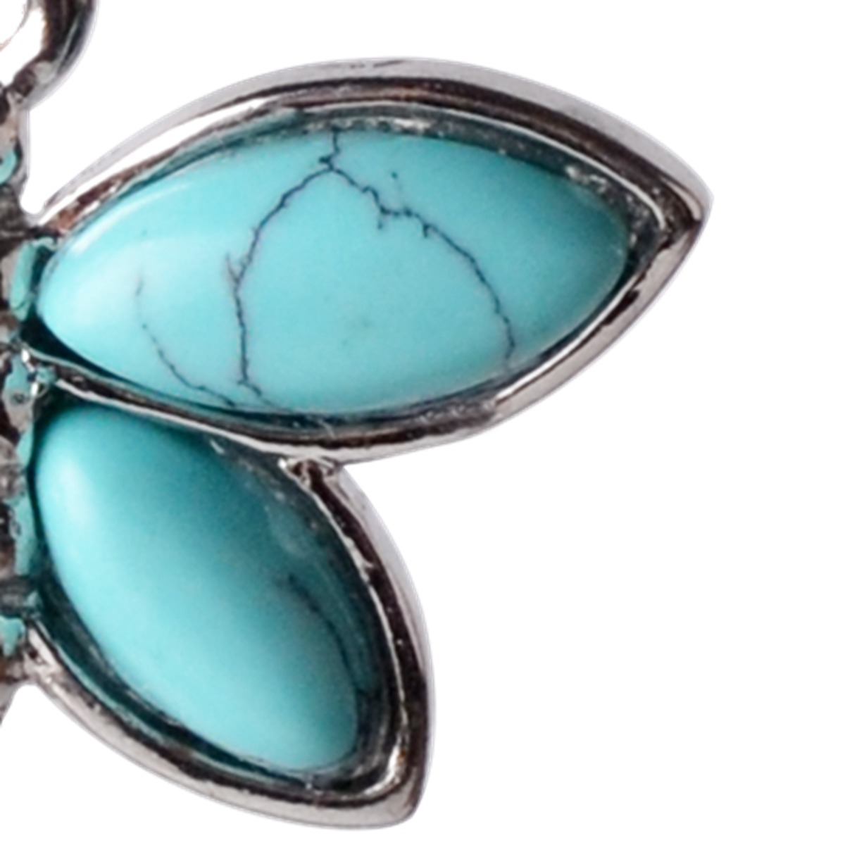 Silver Butterfly Gemstone Pendant