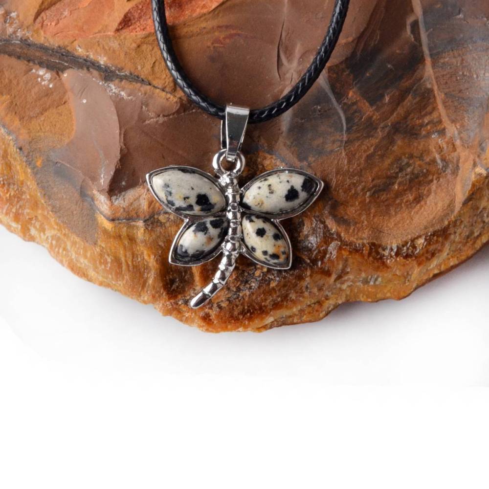 Silver Butterfly Gemstone Pendant