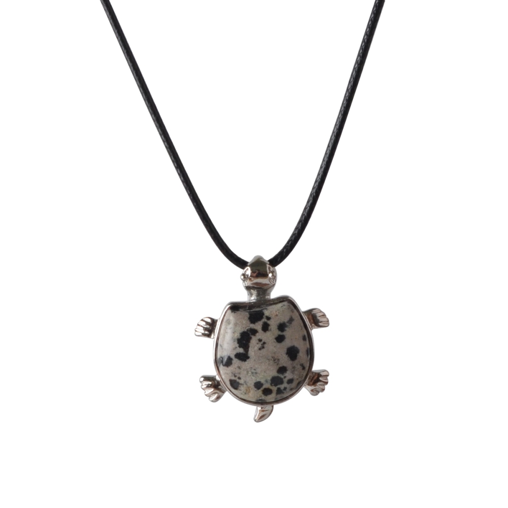 Silver Tortoise Gemstone Pendant