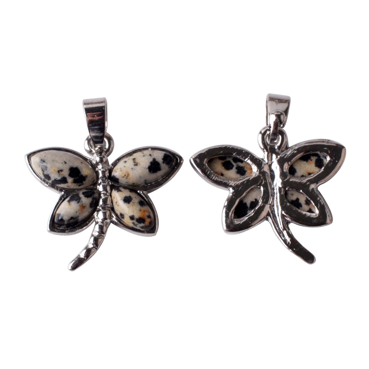 Silver Butterfly Gemstone Pendant