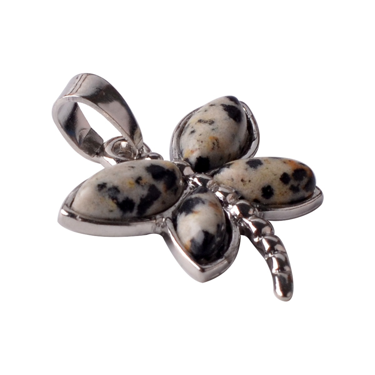 Silver Butterfly Gemstone Pendant