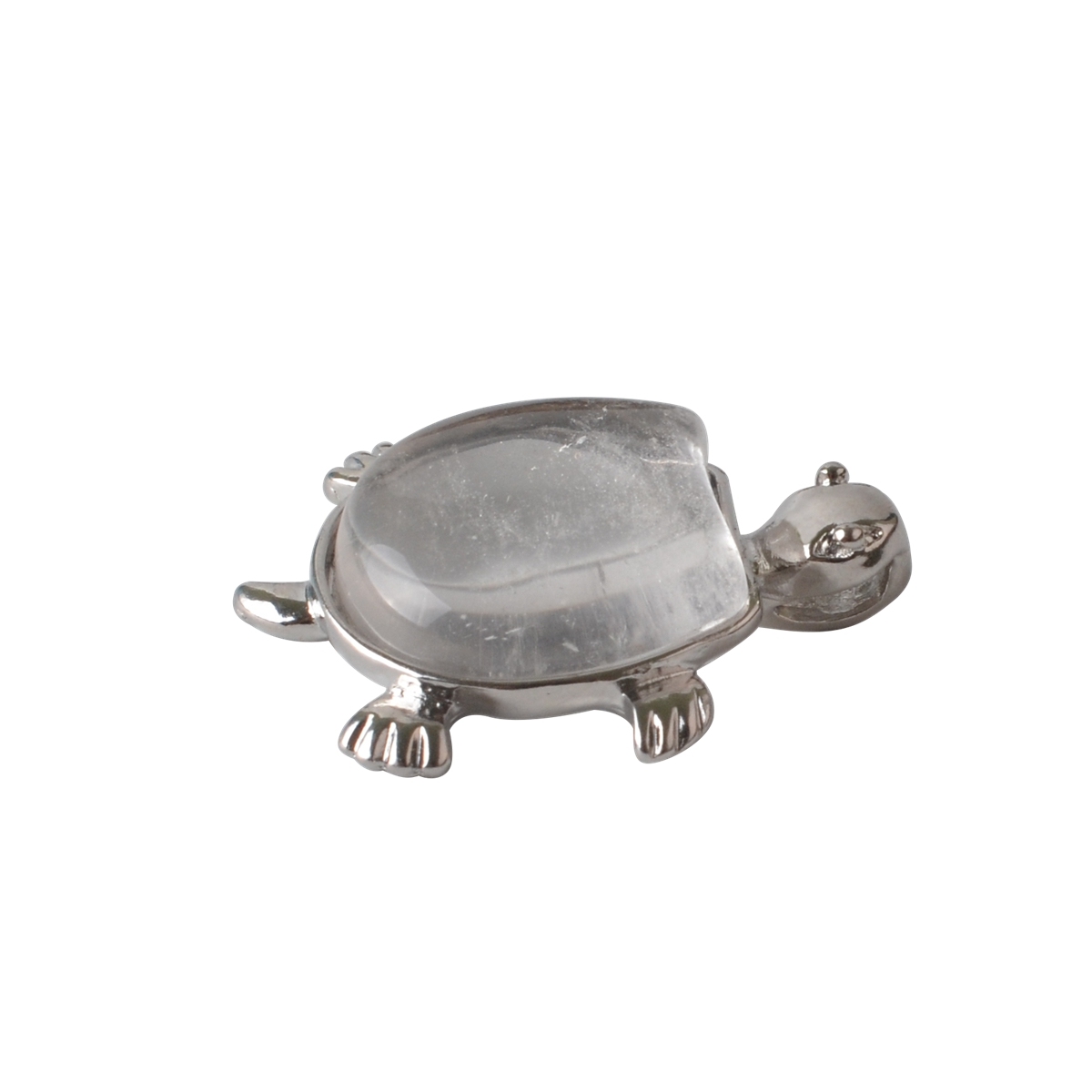 Silver Tortoise Gemstone Pendant
