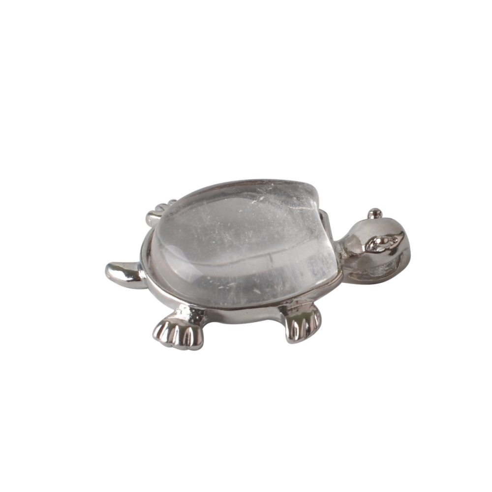 Silver Tortoise Gemstone Pendant