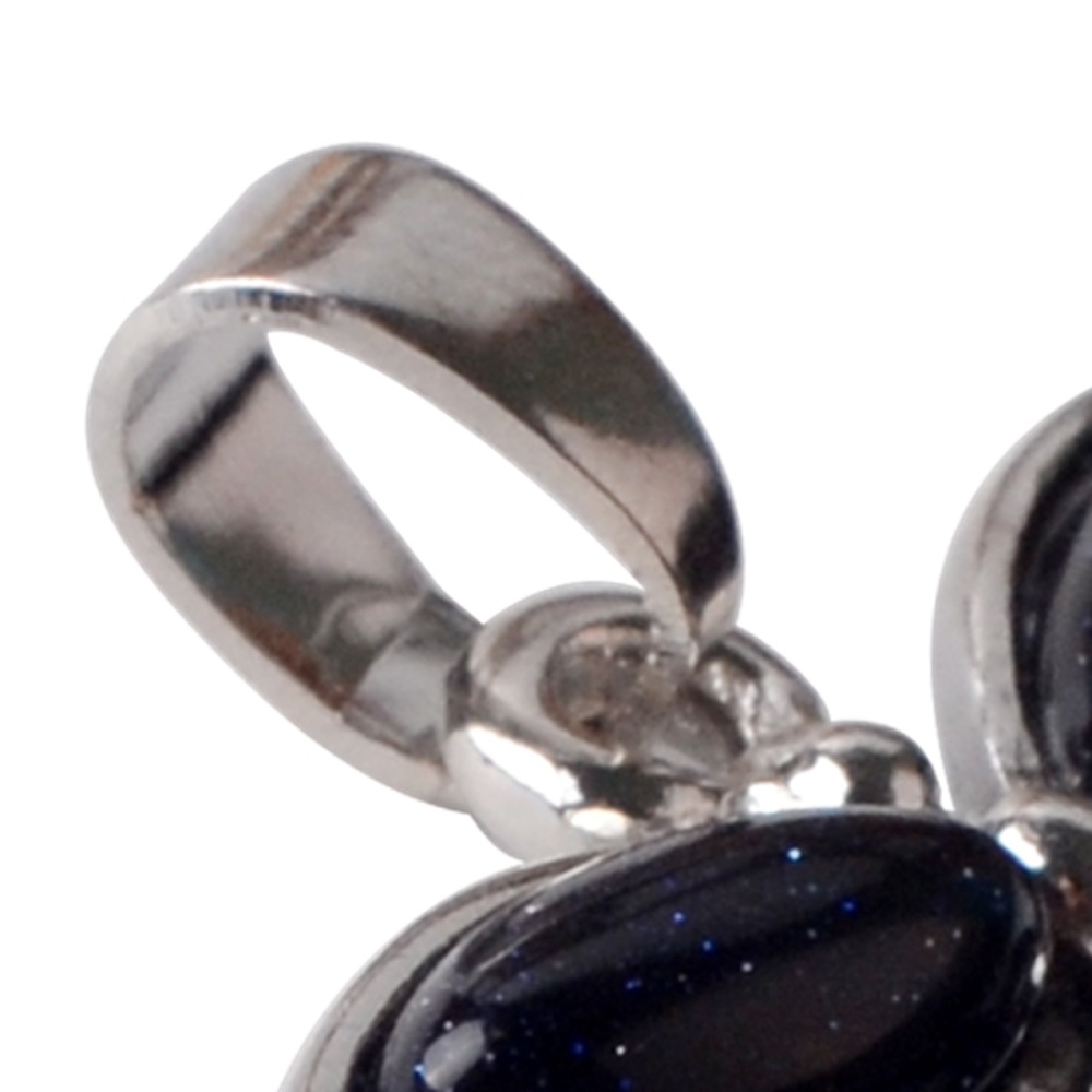 Silver Butterfly Gemstone Pendant