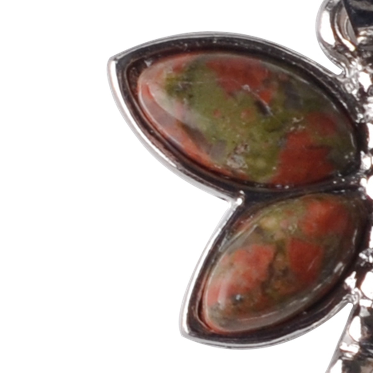 Silver Butterfly Gemstone Pendant