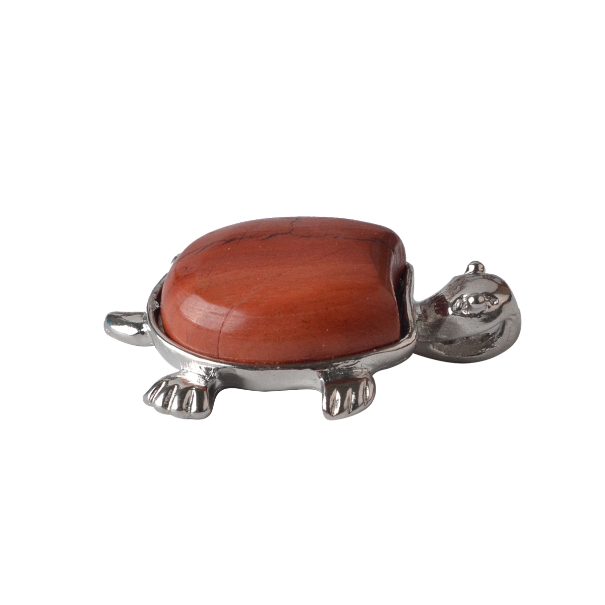 Silver Tortoise Gemstone Pendant