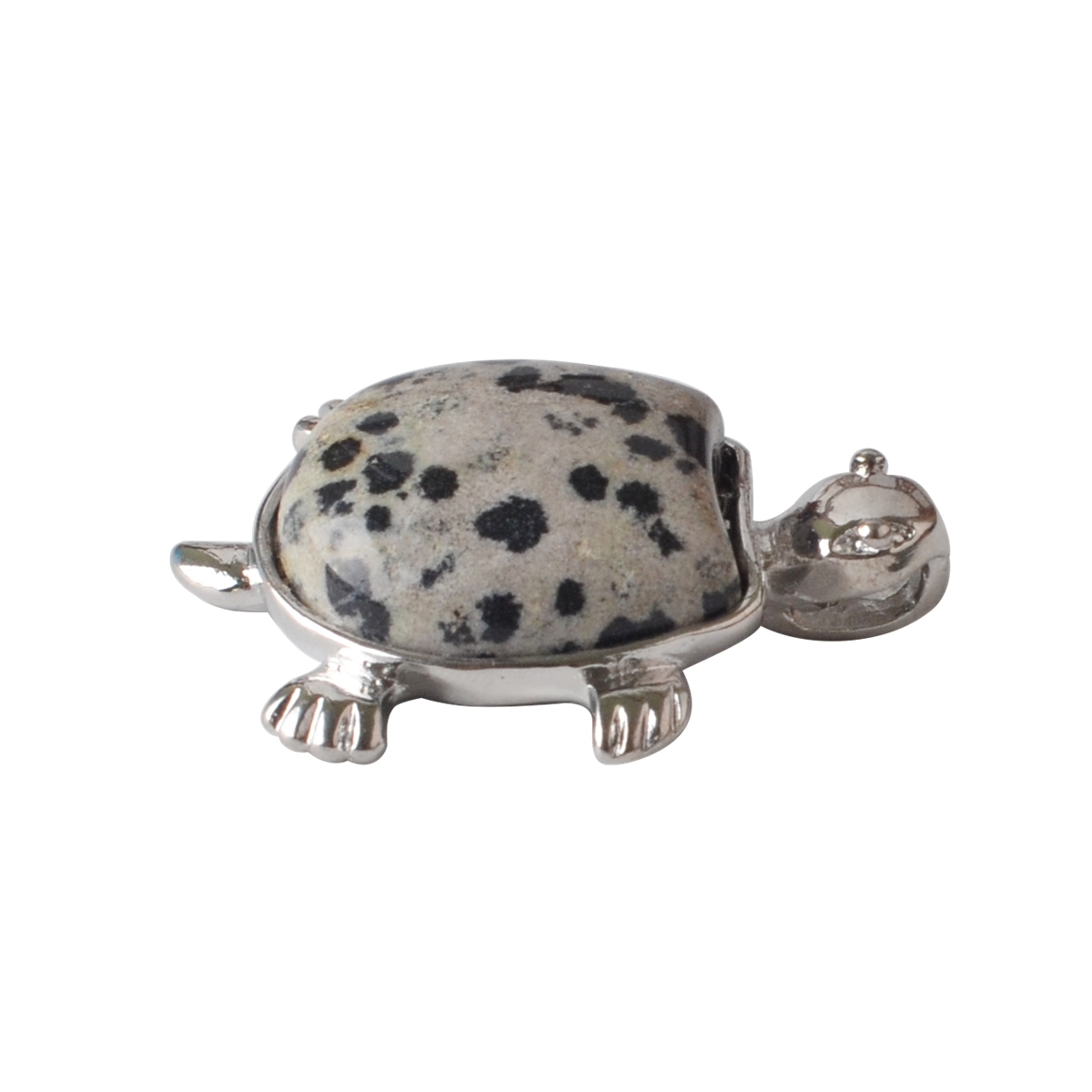 Silver Tortoise Gemstone Pendant