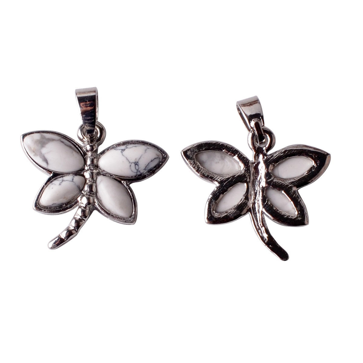 Silver Butterfly Gemstone Pendant
