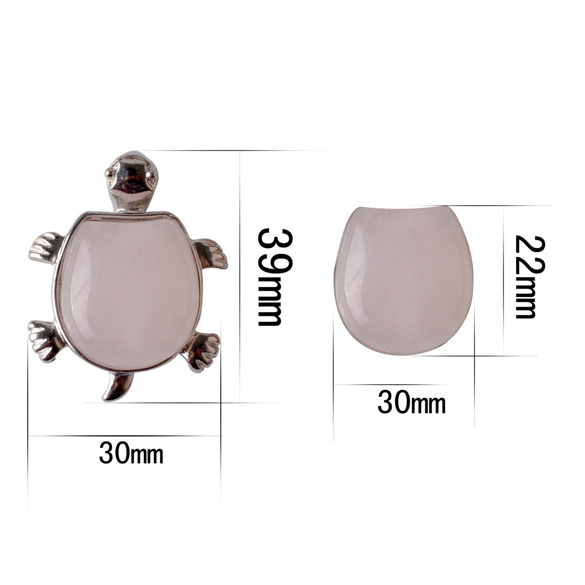 Silver Tortoise Gemstone Pendant
