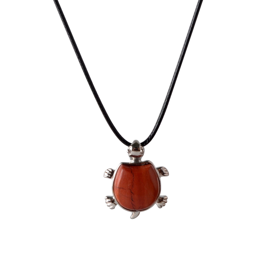 Silver Tortoise Gemstone Pendant
