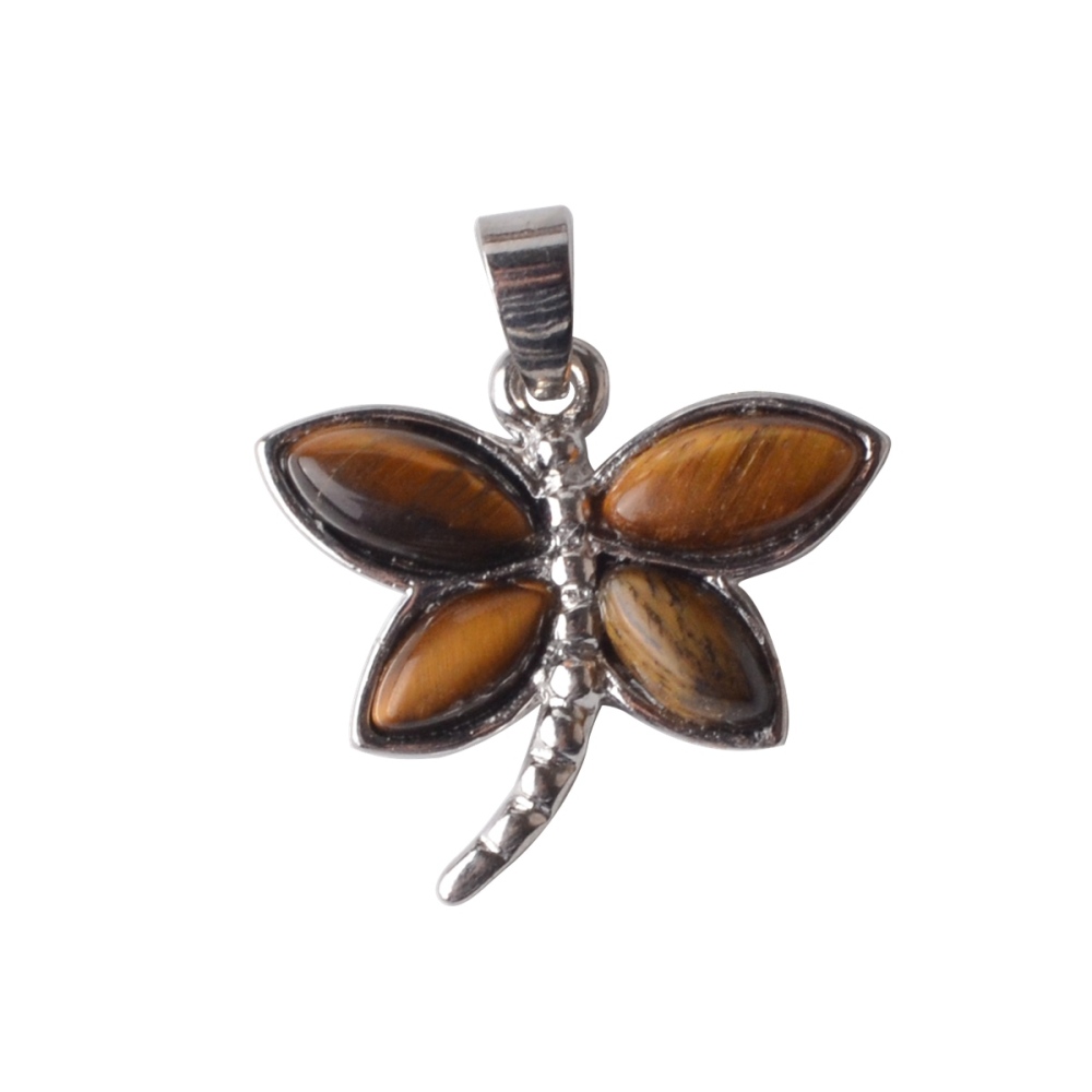 Silver Butterfly Gemstone Pendant