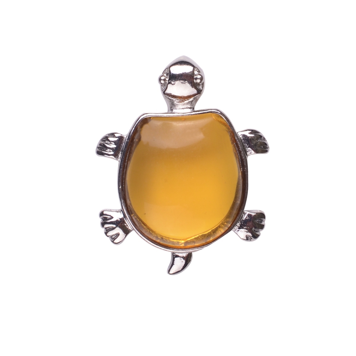 Silver Tortoise Gemstone Pendant