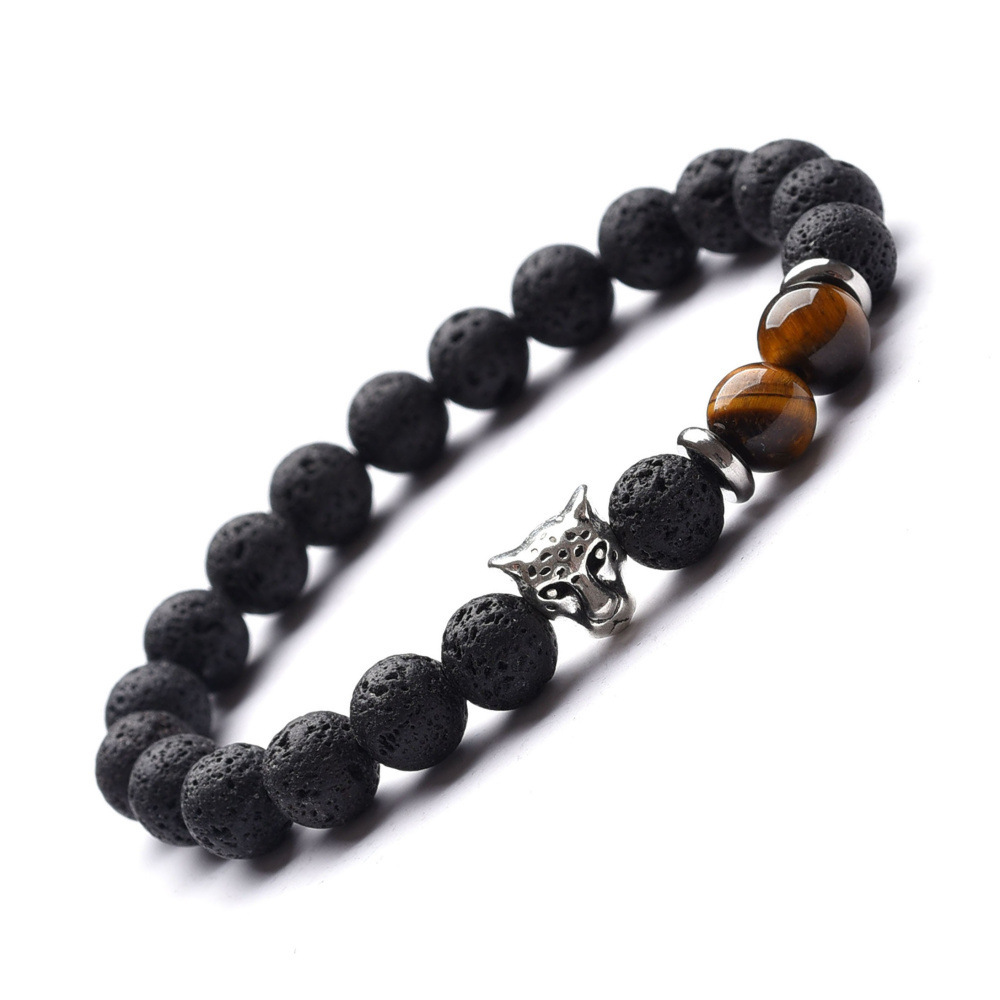 Tiger Eye 8MM Lava Stone Friendship Bracelet