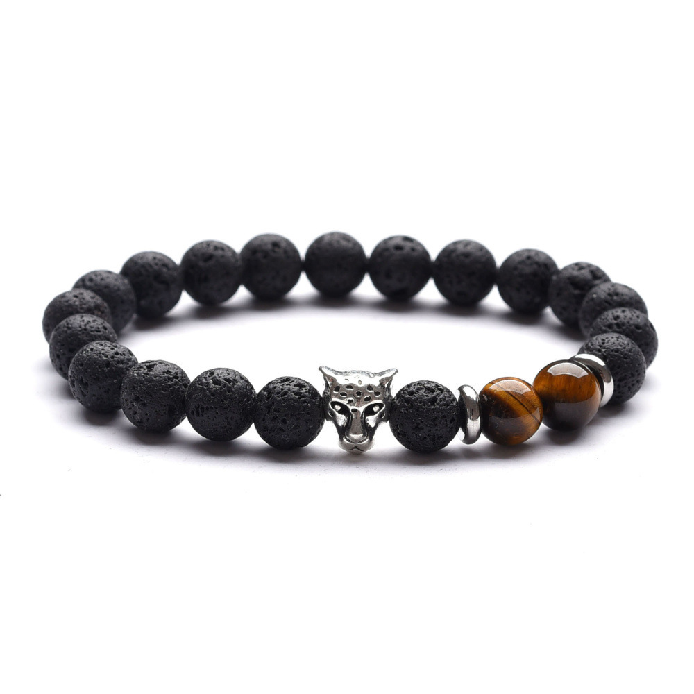 Tiger Eye 8MM Lava Stone Friendship Bracelet