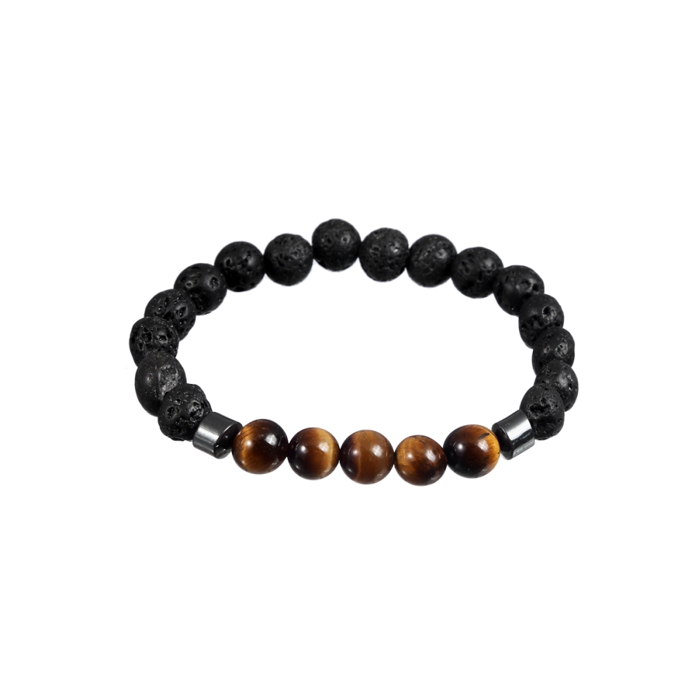 Rock Lava Stone 8MM Semi Precious Stone Bracelet