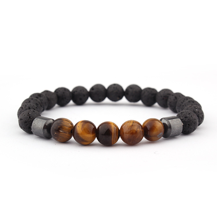 Rock Lava Stone 8MM Semi Precious Stone Bracelet