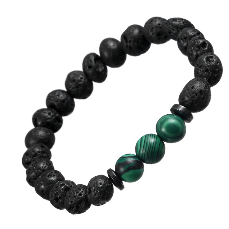 Rock Lava Stone 8MM Semi Precious Stone Bracelet
