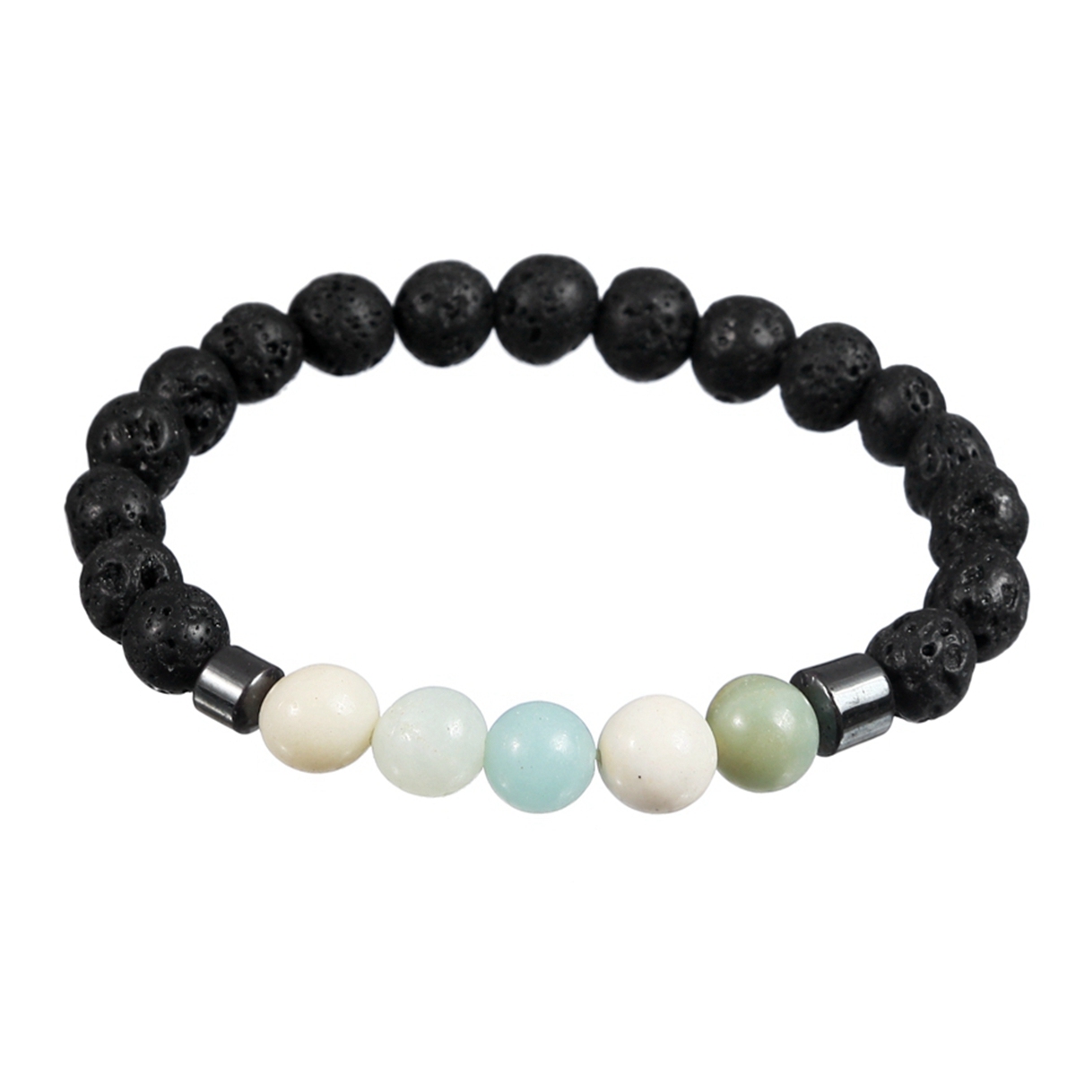 Rock Lava Stone 8MM Semi Precious Stone Bracelet
