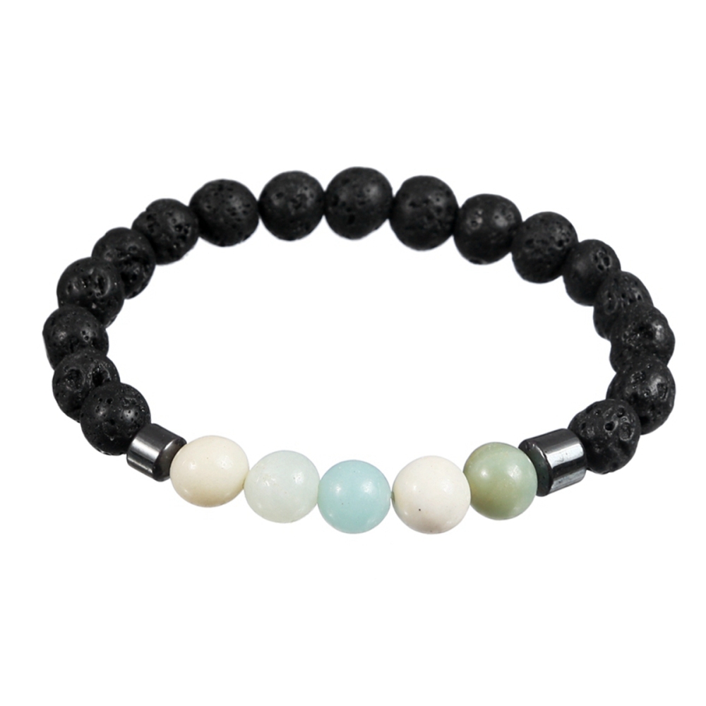 Rock Lava Stone 8MM Semi Precious Stone Bracelet