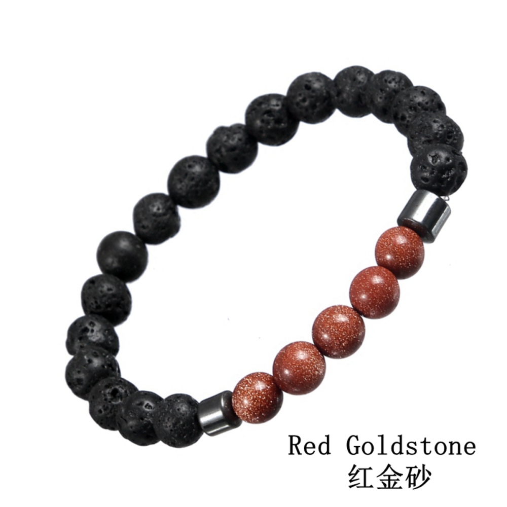Rock Lava Stone 8MM Semi Precious Stone Bracelet