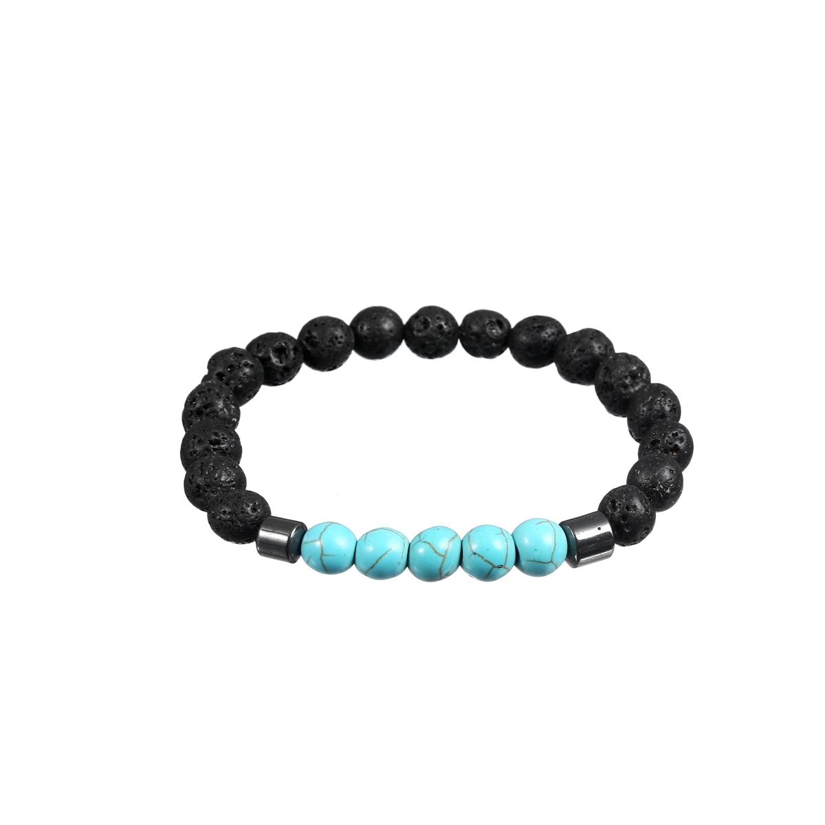Rock Lava Stone 8MM Semi Precious Stone Bracelet