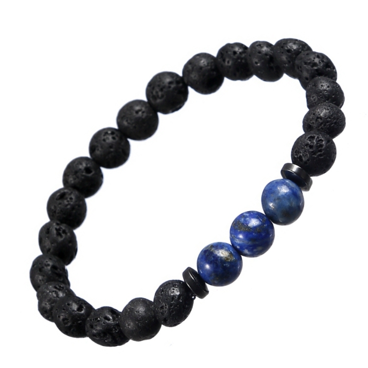 Rock Lava Stone 8MM Semi Precious Stone Bracelet