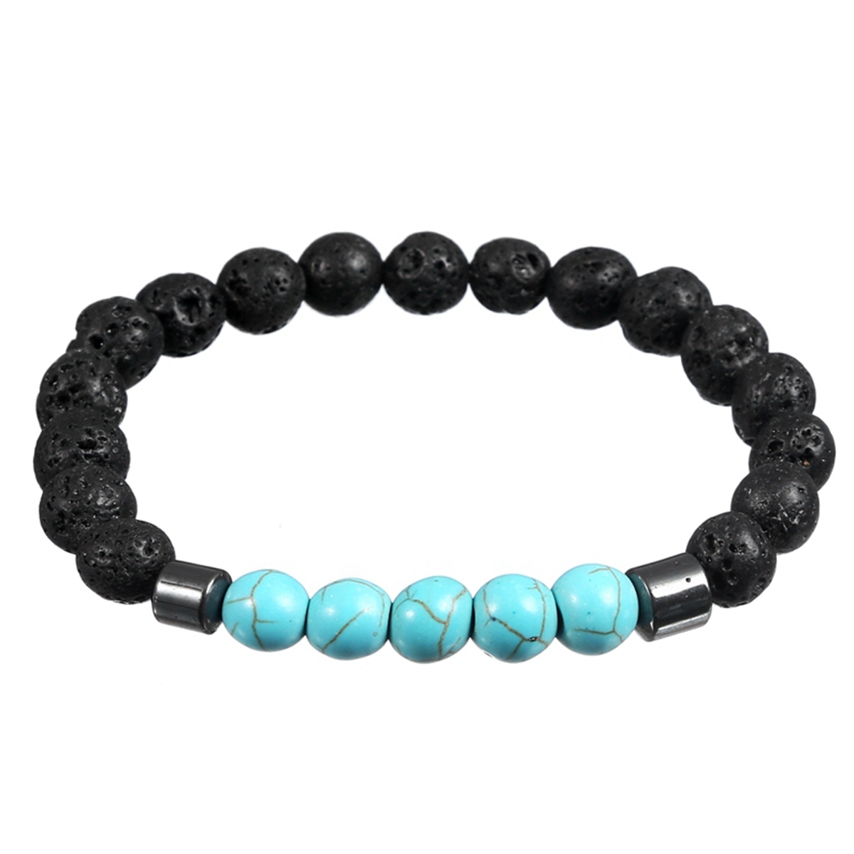 Rock Lava Stone 8MM Semi Precious Stone Bracelet
