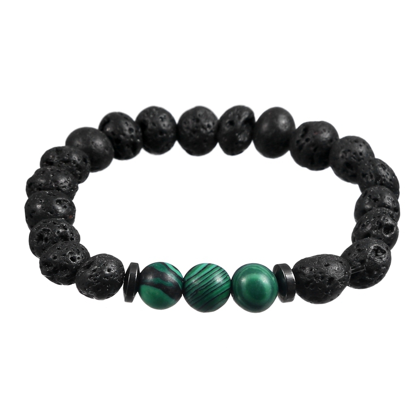 Rock Lava Stone 8MM Semi Precious Stone Bracelet
