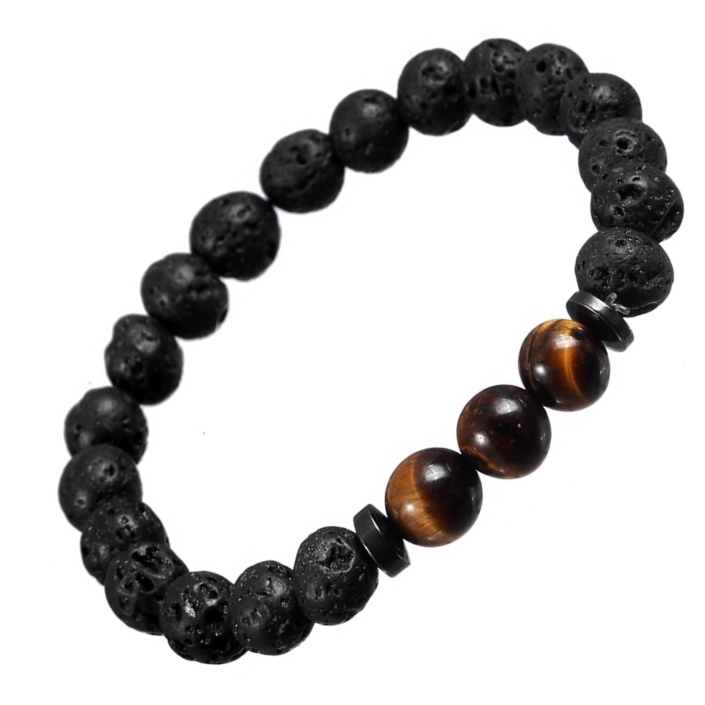 Rock Lava Stone 8MM Semi Precious Stone Bracelet