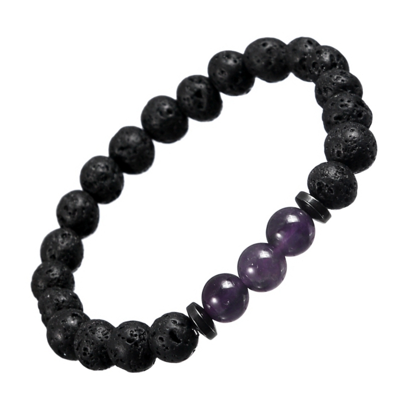 Rock Lava Stone 8MM Semi Precious Stone Bracelet