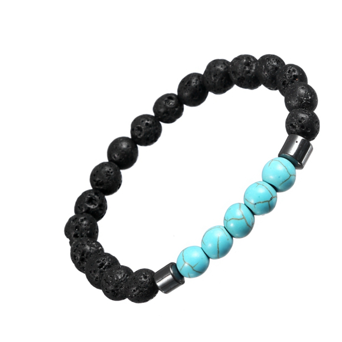 Rock Lava Stone 8MM Semi Precious Stone Bracelet