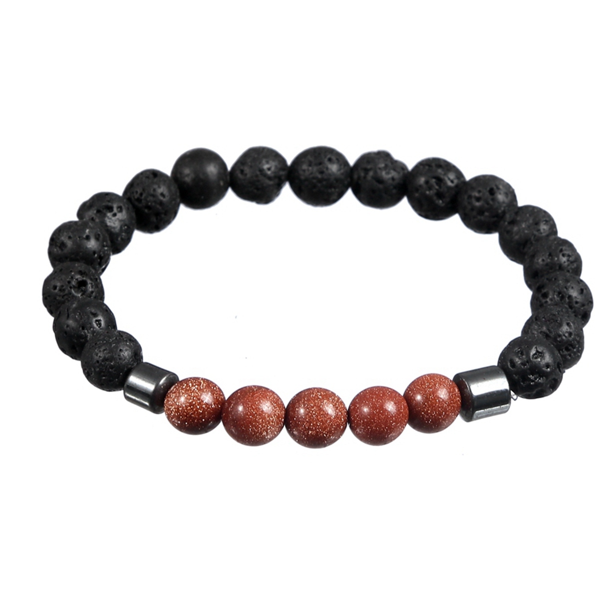 Rock Lava Stone 8MM Semi Precious Stone Bracelet