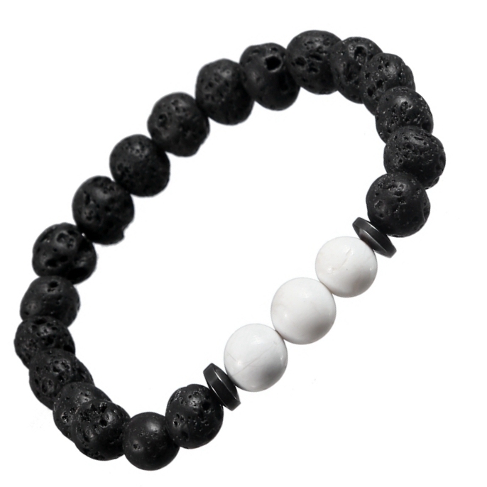 Rock Lava Stone 8MM Semi Precious Stone Bracelet