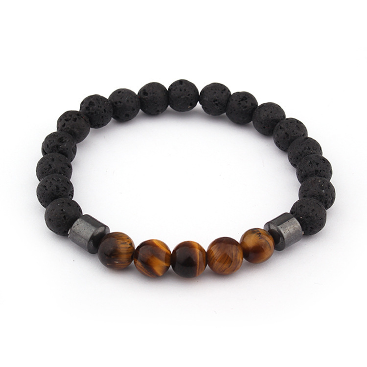 Rock Lava Stone 8MM Semi Precious Stone Bracelet