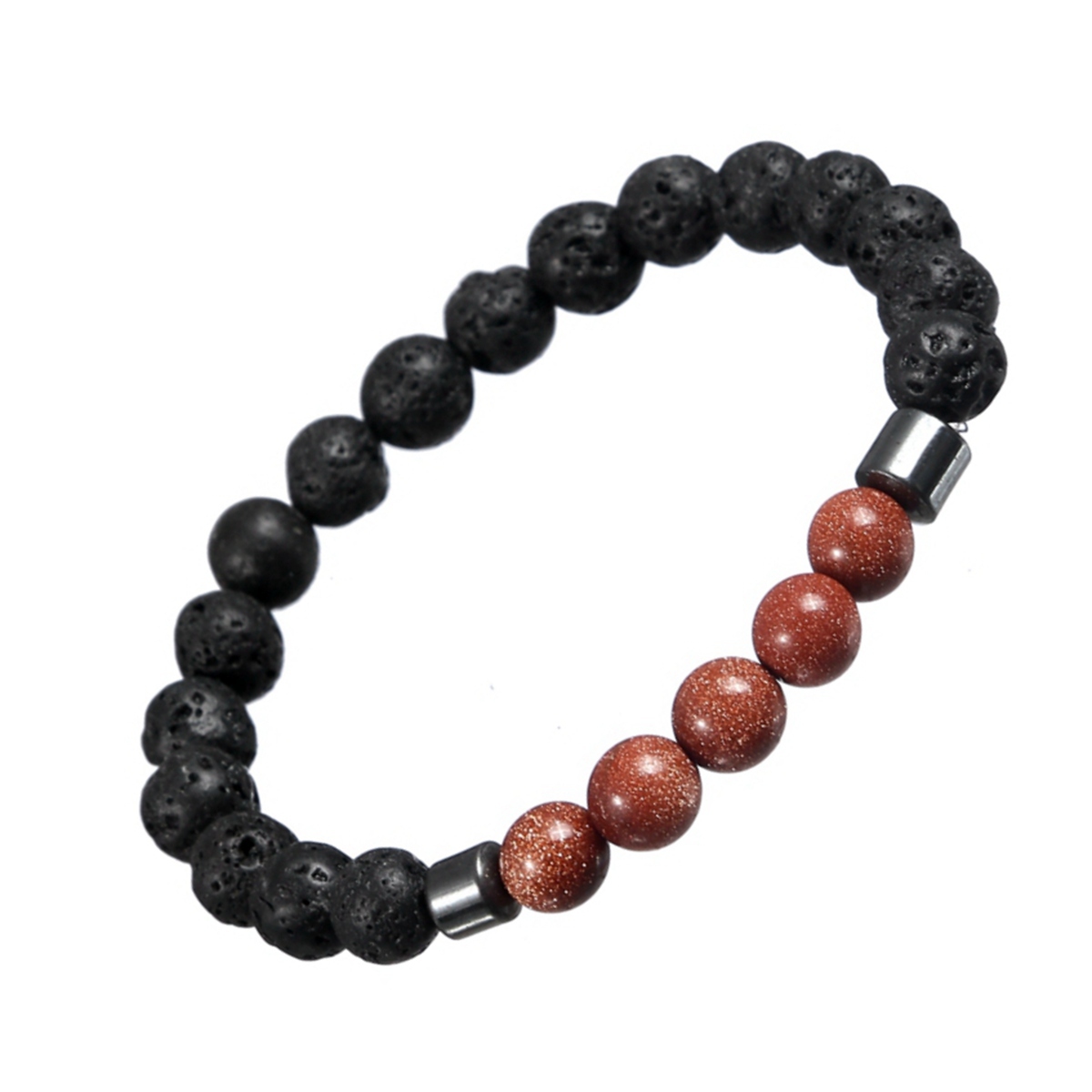 Rock Lava Stone 8MM Semi Precious Stone Bracelet