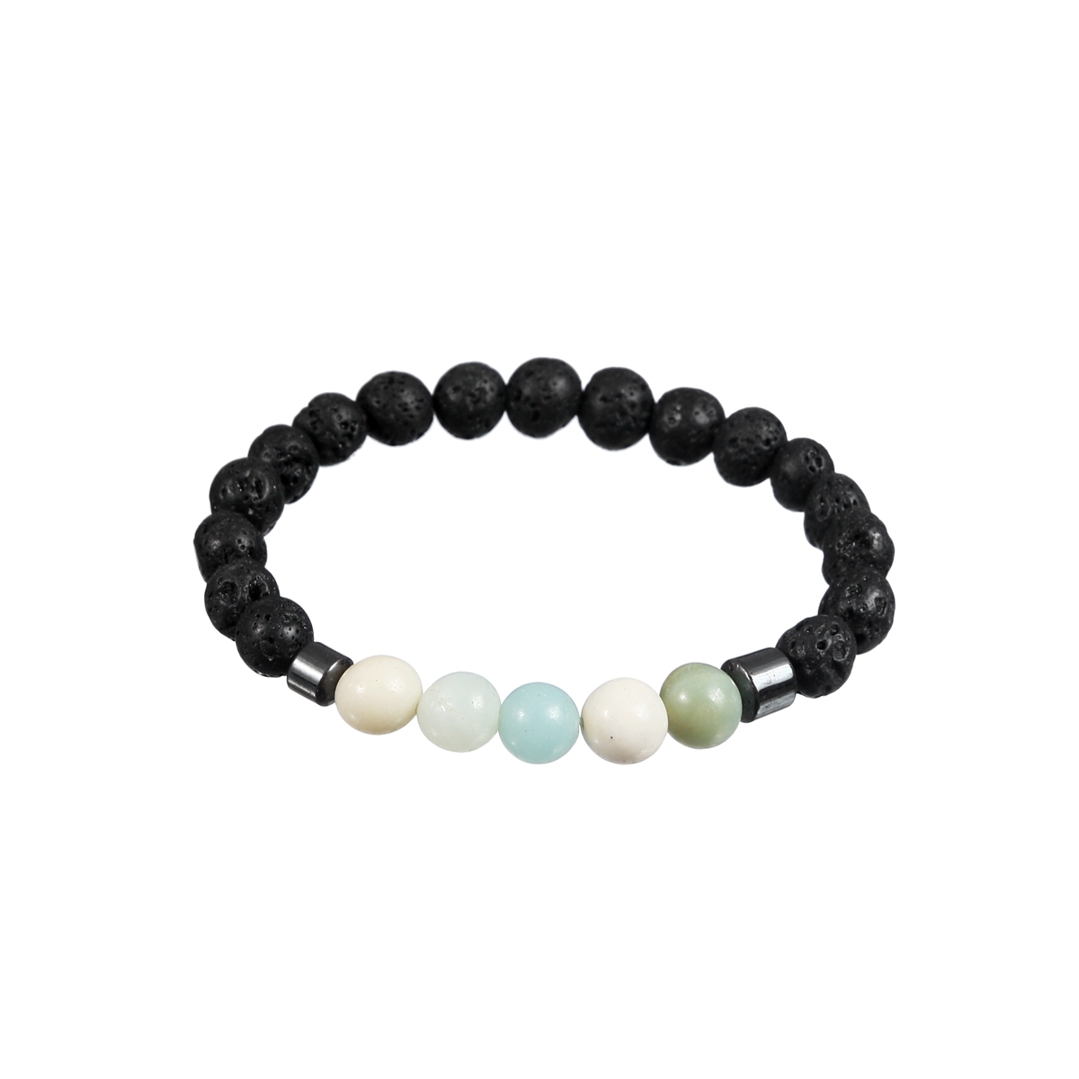 Rock Lava Stone 8MM Semi Precious Stone Bracelet
