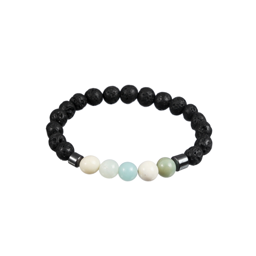 Rock Lava Stone 8MM Semi Precious Stone Bracelet