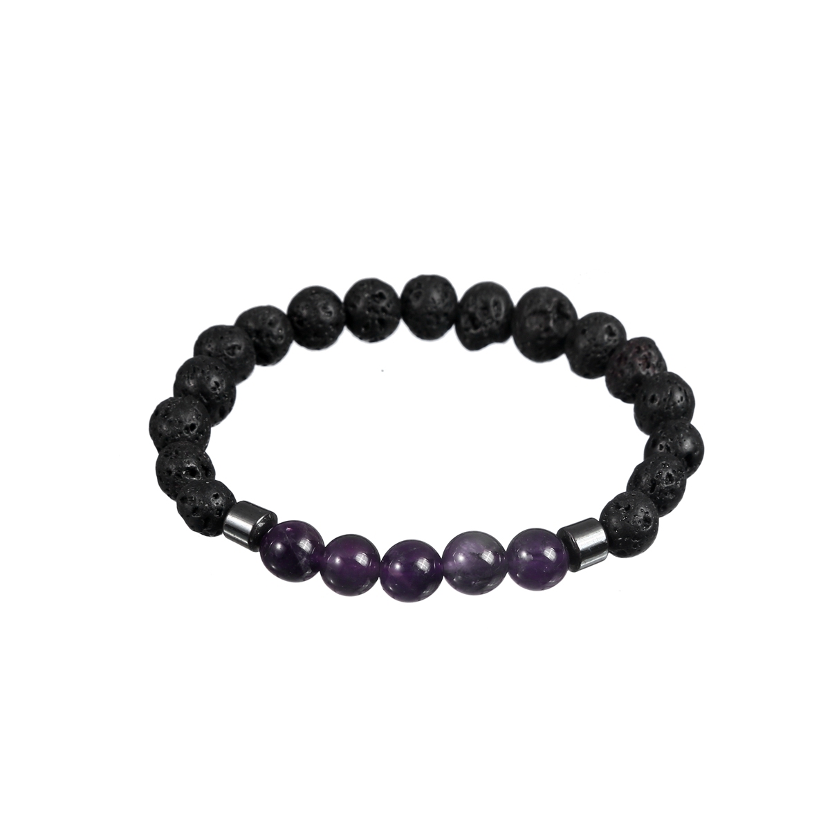 Rock Lava Stone 8MM Semi Precious Stone Bracelet