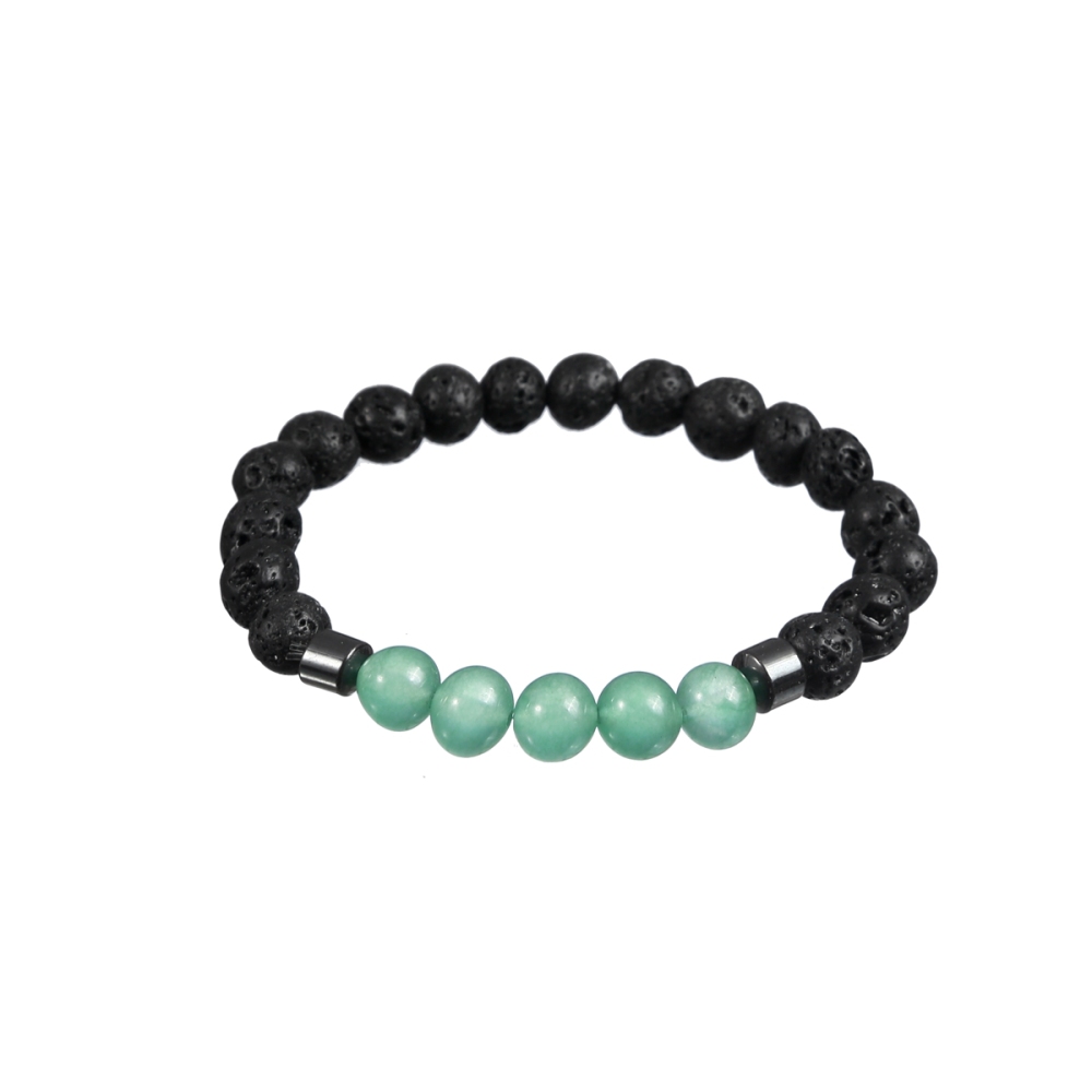 Rock Lava Stone 8MM Semi Precious Stone Bracelet